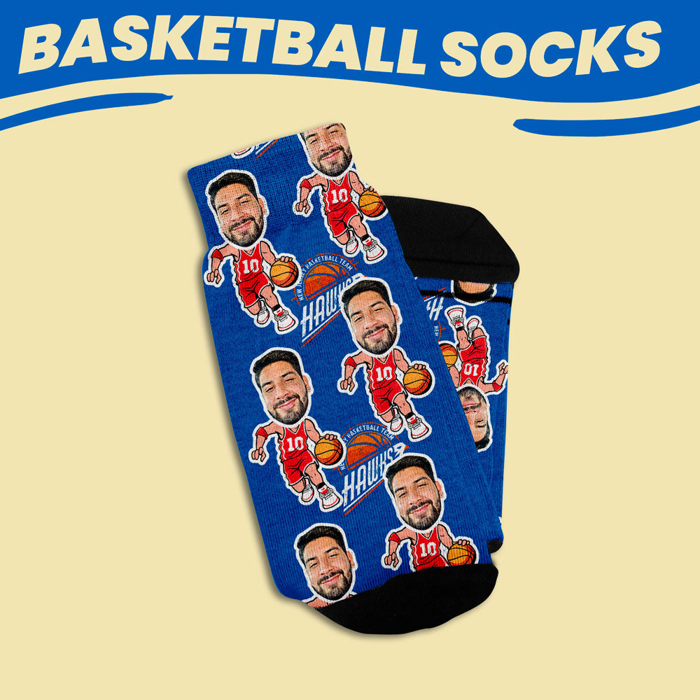 blue and yellow basketball socks